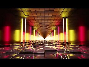 Futuristic Reflection Abstract 3D Tunnel Motion Background Loop Moving Glowing Lights Live Wallpaper