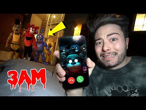 CALLING FREDDY FAZBEAR'S PIZZA ON FACETIME AT 3 AM!! (THEY ALL CAME OVER)