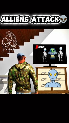 Alliens attack 👽 | India bikes driving 3d | #shorts #gaming #indianbikedriving3d #viral #trending