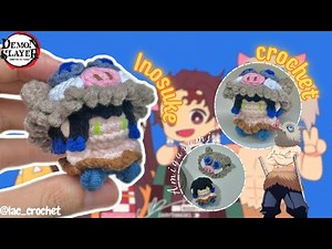 Mini Inosuke Crochet Tutorial 🐗🌲 | Demon Slayer Amigurumi | Kimetsu no Yaiba | Lac Crochet 🥜