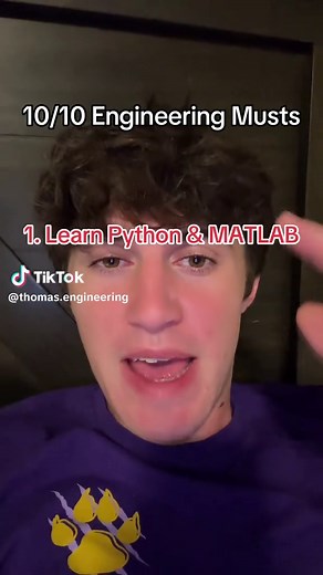 Engineering student musts: Learn Python, MATLAB, SOLIDWORKS, LaTeX