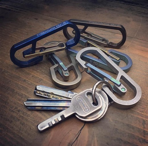 Titanium EDC Key Carabiner Type-ii – TOP Version (gr.5) - Etsy