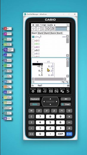 Wertetabelle erstellen | Classpad Tutorial #mathe #mathematik #funktionen