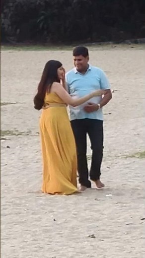 Desi Indian Couple on Honeymoon on Pattaya Beach