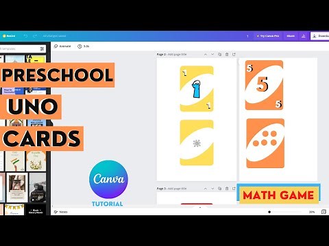 Making UNO cards Using CANVA! / Homeschool Preschool Math Activity