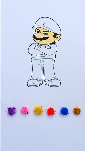 The Super Mario Galaxy Movie Mario Rope Correcting Color Game #mario #shorts
