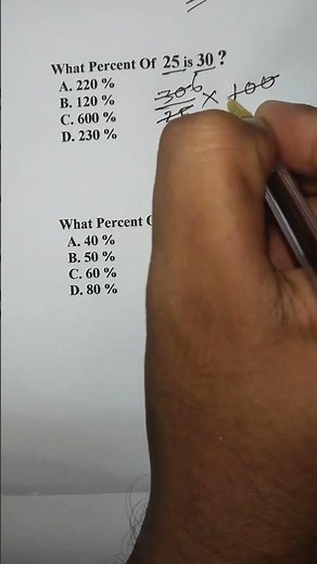 what percent of 25 of 30? #maths