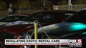 15K views · 98 reactions | New regulations on exotic and luxury car rentals could become reality after new data shows nearly 10% of crashes involve exotic or luxury vehicles. FOX5's Drew Andre has the story. Read More: https://bit.ly/3HwM22L | FOX5 Las Vegas | Facebook