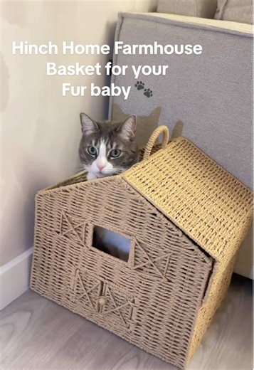 This is your sign to turn the viral Hinch Farm basket into a cosy farmhouse retreat for your fur baby! 🐾🤍 Last time I shared my DIY cosy hideaway made from the @Home Bargains house basket you guys LOVED it… you made it go viral and they sold out nationwide! 😭🙌🏼 Well look what’s just landed in stores today… the brand new Hinch Home, Hinch Farm range and they’ve brought out a farmhouse basket version! 🧺✨ Think cosy corners, neutral home decor, farmhouse vibes, affordable finds and the cutest