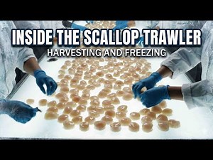 Inside the Scallop Trawler Harvesting and Freezing #seafood #howitsmade