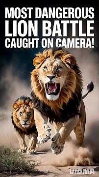 Lion vs Lion: The Most Dangerous Battle Caught on Camera#shortvideo