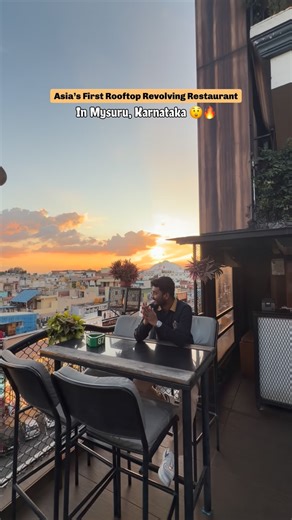 Cafe Hub Mysuru®️ on Instagram: "@highparkmysuru is one of a kind restaurant in India 🔥 Stay tuned for my upcoming reel! 📍Location: Highpark Revolving Bar & Restaurant, Mysuru #reels #restaurant #revolvingrestaurant #rooftop #likeforlikes #viralreels #hotels #food"