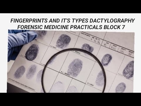 Fingerprints and it's types | Dactylography • Practical 2 • Forensic Medicine Block 7