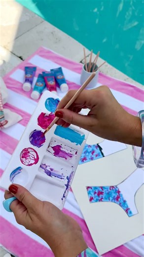 Salty Mermaid Swimwear on Instagram: "Paint. Fold. Gasp. Bikini. Exactly how our masterpieces are born - in chaos, color, and pure magic 🎨👙"