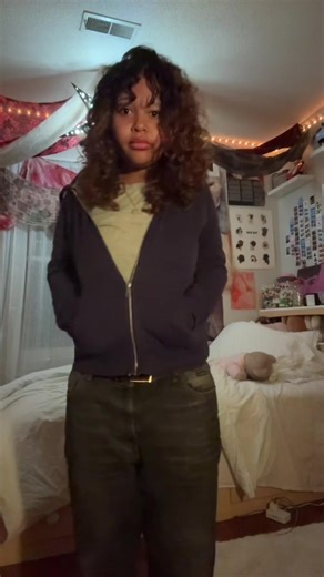 the jacket is purple idk why it looks so blue #fyp #fypシ #outfitinspo #thrift #shopping