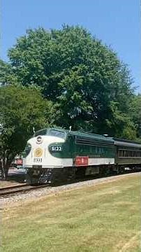 EMD FP7 SOU #6133 climbs up the grade with the annual museum’s train rides at NCTM in Spencer.