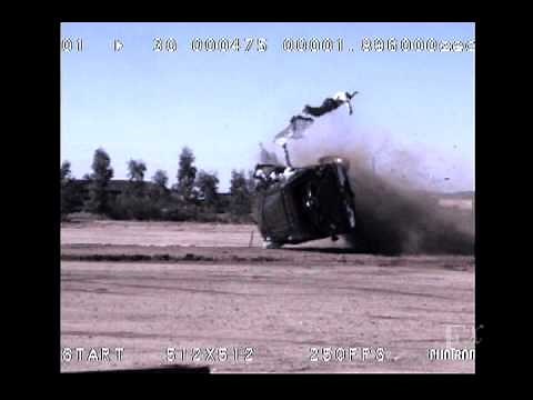 Dynamic Rollover Sled Test - Unbelted Occupants in a Ford Explorer