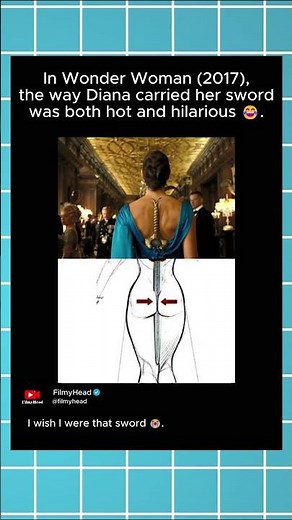 In Wonder Woman (2017), Diana carried that sword in Style😭