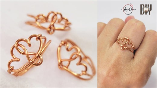 Making simple double heart ring | Infinity love crown 1052