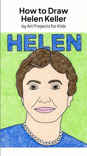 How to draw Helen Keller