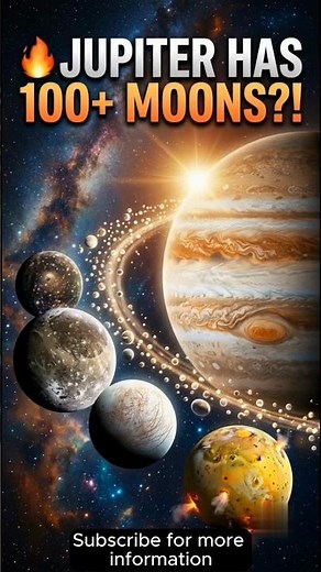 Jupiter Has HOW MANY Moons? 😱 #astronomy #space
