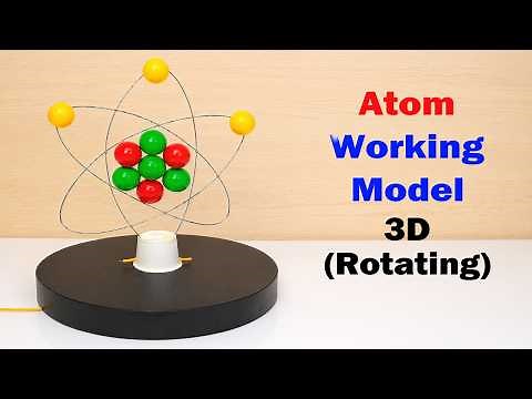 atom working model making (3d) rotatable - diy - science project | DIY pandit