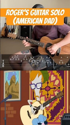 Roger’s Guitar Solo (Classical Gas - Tommy Emmanuel) Guitar Cover with TABS | American Dad (2015)