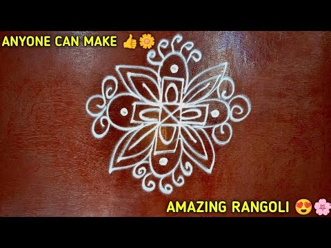 Easy Rangoli Design 🌸 Simple & Beautiful Rangoli for Beginners | Step by Step
