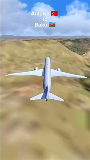 Antalya 🇹🇷 to Baku 🇦🇿 Boeing 787-9 full flight ❤️💥 #airbus #shorts #aviation #msfs #pilot #gaming