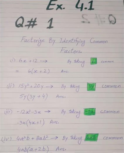 9th Class Math Solutions Exercise 4.1 Q 1&2 #reels #mostpopular #trending #viral #education