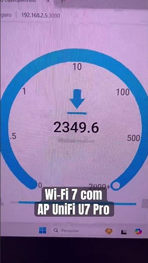 Wi-Fi 7 com o novo UniFi U7 Pro #ubiquiti #unifi #wifi #speedtest