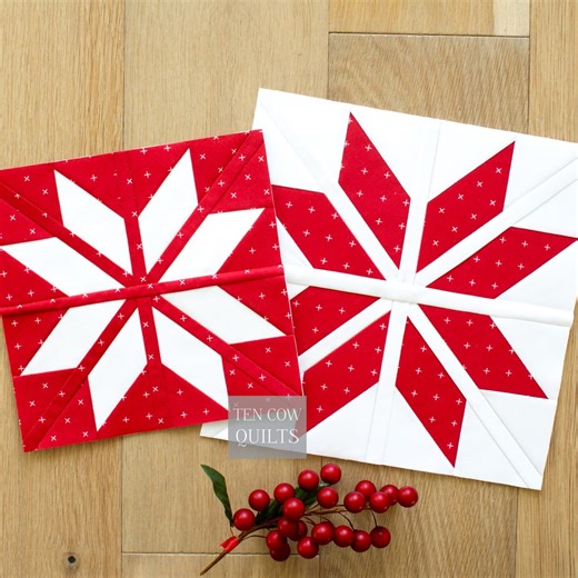 Scandinavian Star, 5 Sizes Included, Quilt Block, Pattern, Foundation Paper Pieced, Christmas, FPP, Multiple Sizes Included, PDF, Nordic - Etsy Canada