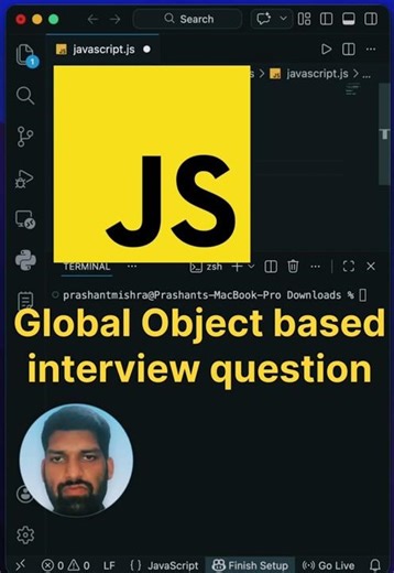 Global Object in Javascript | Javascript Interview Question #javascriptinterview #coding #javascript