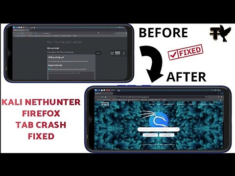 Kali Linux Mozila Firefox Tab Crashed Fix | How To Fix Kali NETHUNTER Firefox Error Crashed
