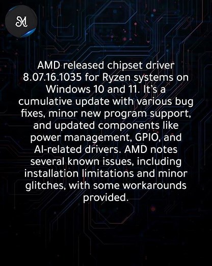 AMD releases updated Ryzen chipset drivers for Windows fixing multiple bugs
