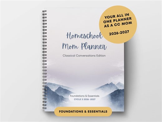 Classical Conversations Mom Homeschool Planner 2026-2027, Foundations Essentials, Watercolor Rockies Spiral Bound - Etsy UK