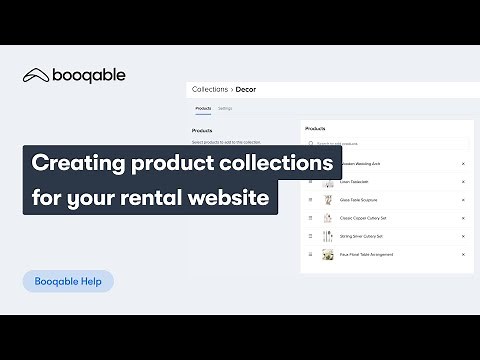 Creating product collections for your rental website