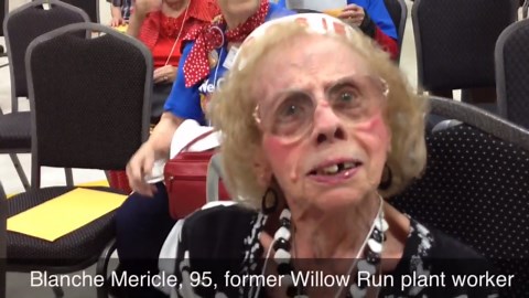 Rosie the Riveter returns to WWII bomber plant