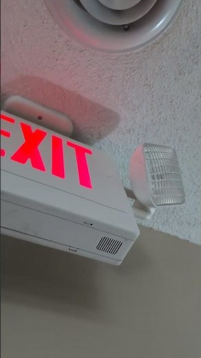 Testing a generic incandescent exit sign combo with a dead battery (shocking)
