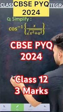 Q) Simplify : cos^(−1) {𝑥/√(𝑥^2+𝑎^2 )}#class12maths #shivangmathsacademy #cbsemaths #class12