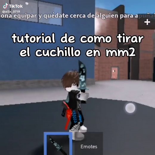 alex🍃 (vale's version) (@al3x_0719) - Tutorial de Cómo Tirar el Cuchillo en MM2 PC - Paso a Paso