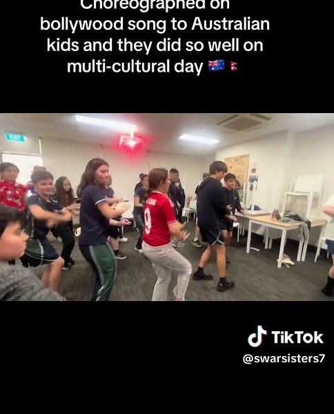 Choreographed on bollywood song to australian kids and they did so well #bollywoodsong #dancer#swarsisters dance academy #dm for dance classes #bollywood and nepalese fusion #choreographer#performer