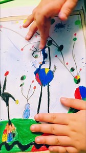 #arteeimmagine #classeseconda Sfumatura a dita per “Il giardino” di Juan Miró | Maestra Emy