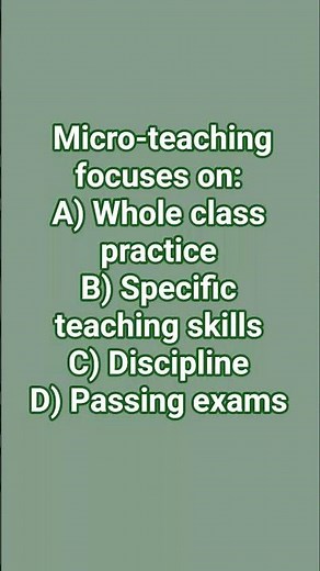 What is micro teaching |Pedagogy MCQ Explained #viral #motivation #explore #youtubeshorts #fyp #yt
