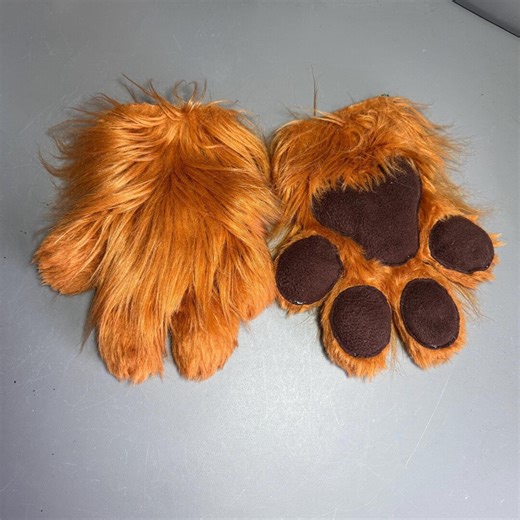 Fursuit Paws and Nub Tail (amber) - Etsy