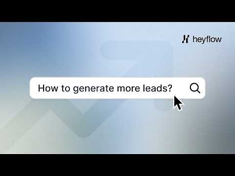 Introduction to Heyflow – How to create interactive forms, landing pages and lead funnels in minutes