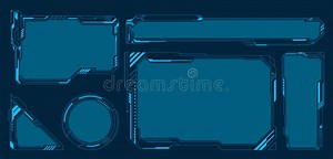 Set of Sci Fi Modern User Interface Elements Stock Vector - Illustration of concept, info: 184186425