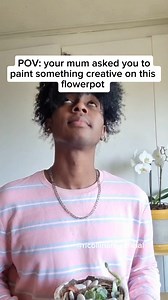 5.6K views · 230 reactions | Hope she likes it﫡華 What do you think of my flowerpot painting? . Instagram:ricollinart_official PLEASE SAVE AND SHARE WOULD REALLY APPRECIATE YOUR LOVE  . . . . . . #art #painting #artoftheday #mrbean #creative #potplants #paintingoftheday #portraitart #explorepage #southafrica #StrongerTogether #ricollinart_official | Ricollin Art | Facebook
