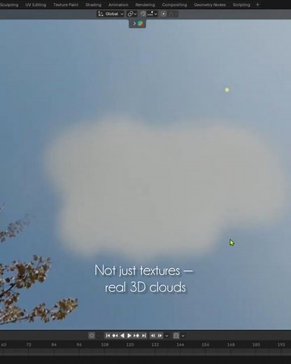 Create Cinematic Clouds☁️ easily in Blender..How I Made Realistic Cloud #clouds #blander #modifiers