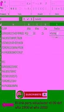 🔥 Super trick: Get the DATE from your RFC and CURP in Excel in seconds (PRO TRICK) #easyexcel #be...